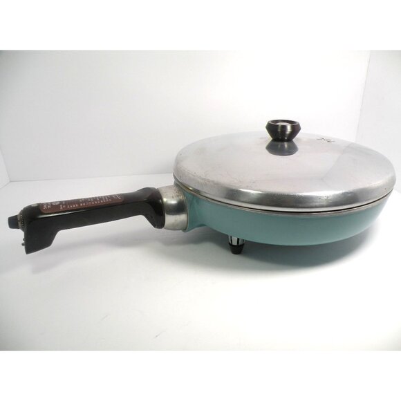 Vintage General Electric Electric Skillet With Lid Adjustable Heat Control Alumi - Picture 8 of 16